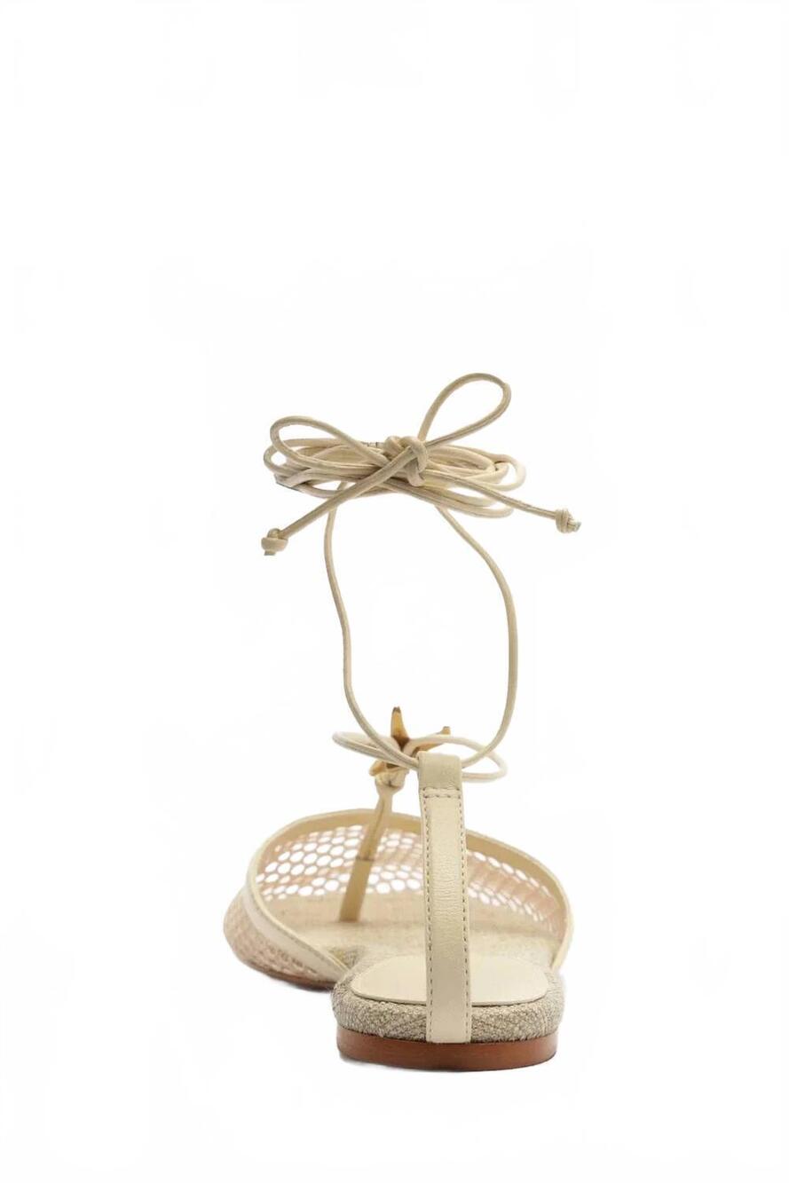 NEW FARM RIO women's sea lace up mules in ivory - Picture 3 of 5